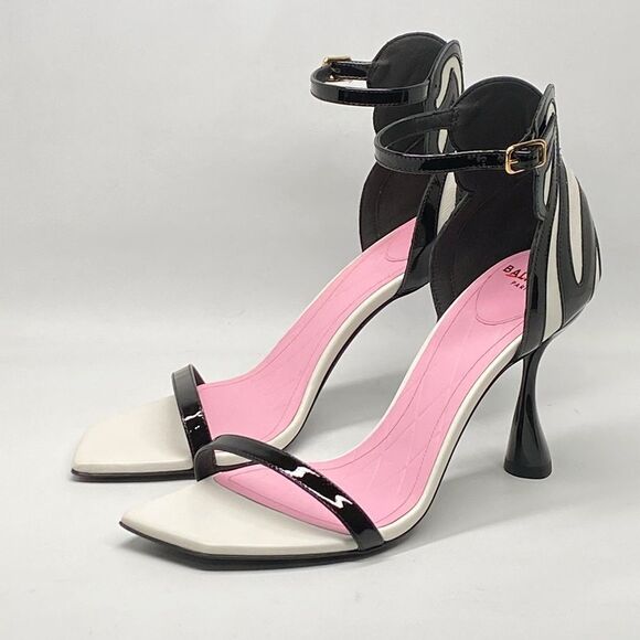 Balmain Eden 95MM Colorblocked Patent Leather Sandals size 37 - Picture 6 of 14